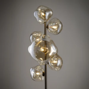Lampa podłogowa Nebia New Brown szkło koniak 6xG9 16237 - TK Lighting