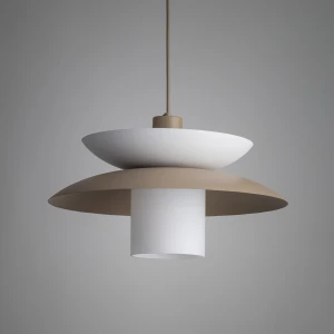Lampa wisząca Verado Sabia beżowo-biała 1xE27 11766 - TK Lighting