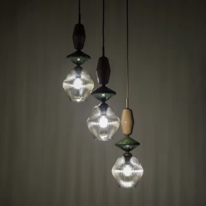 Lampa wisząca Zen New Brown Fuso koniak 3xE14 koło 11867 - TK Lighting