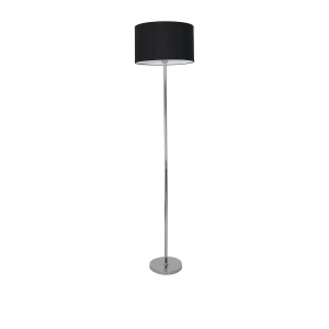 Lampa podłogowa Casino czarno-chromowa 1xE27 ML6382 - Milagro