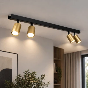 Lampa sufitowa Hudson czarno-złota 4xGU10 90 cm MLP0260 - Milagro