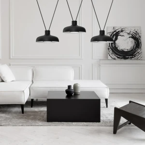 Lampa wisząca Linea czarna na łańcuchu 3xGX53 MLP8820 - Milagro