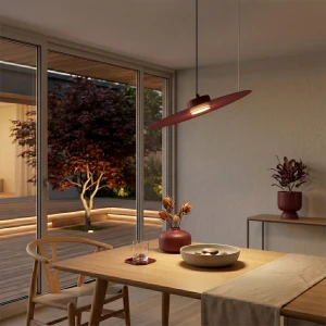 Lampa wisząca Piatto burgundowa 45 cm 1xGX53 MLP2915 - Milagro