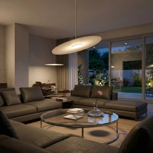 Lampa wisząca Piatto taupe 55 cm 1xGX53 MLP2918 - Milagro