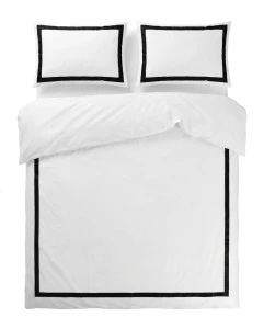 Komplet pościeli Residence biały z czarnym paskiem 220x200 - SHP