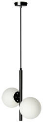 Lampa wisząca Duo czarna z białym szkłem 2xE14 32-22332 - Candellux