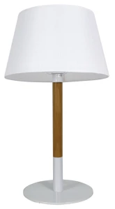 Lampa stołowa Surf biała z drewnem 60 cm 1xE27 41-47960 - Candellux