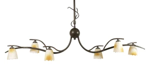 Lampa sufitowa Mikado patyna szklane klosze 6xG9 36-84838 - Candellux