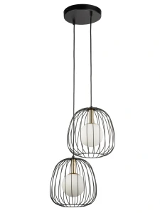 Lampa wisząca Bell 2 czarno-złoty 2xG9 – Sigma