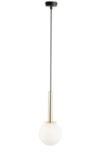 Lampa wisząca Daisy 1 złoty z białym kloszem 1xG9 – Sigma