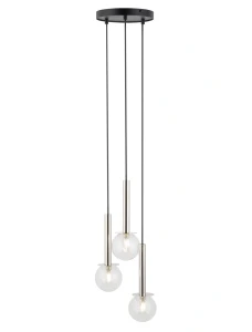 Lampa wisząca Daisy 3 srebrny z przezroczystymi kloszami 3xG9 – Sigma