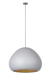 Lampa wisząca Lava szaro-złoty 1xE27 – Sigma