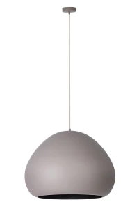 Lampa wisząca Lava taupe z czernią 1xE27 – Sigma