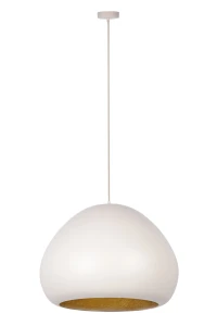 Lampa wisząca Lava beżowo-złoty 1xE27 – Sigma