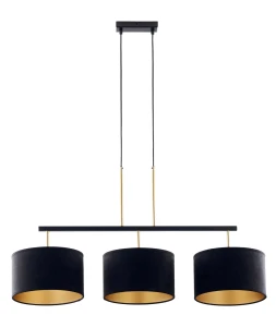 Lampa wisząca Marii 3 czarno-złoty 3xE27 – Sigma