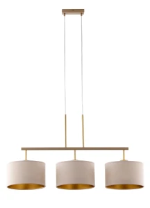 Lampa wisząca Marii 3 beżowo-złoty 3xE27 – Sigma