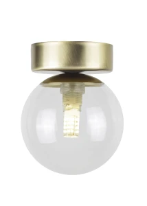 Plafon Perla Lux 1 złoty z przezroczystym kloszem 1xG9 – Sigma