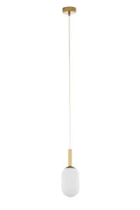 Lampa wisząca Pluum 1 S ⌀10 cm złoty szczotkowany 1xE14 – Sigma
