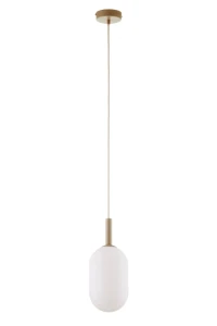 Lampa wisząca Pluum 1 M ⌀15 cm ciepły beż 1xE14 – Sigma