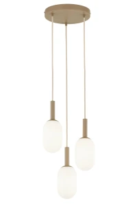 Lampa wisząca Pluum 3 koło ciepły beż 3xE14 – Sigma