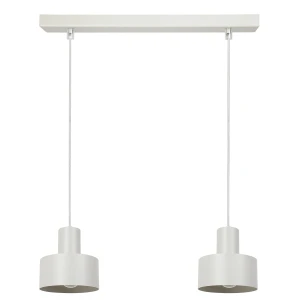 Lampa wisząca Rif 2 szary beż 2xE27 – Sigma