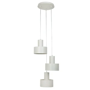Lampa wisząca Rif 3 koło szary beż 3xE27 – Sigma