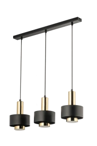Lampa wisząca Rif Lux 3 czarno-złoty 3xGX53 – Sigma