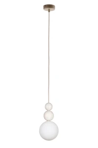 Lampa wisząca Rona 2 ciepły beż z bielonym drewnem 2xG9 – Sigma