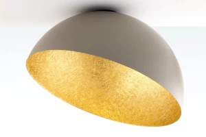 Plafon Sfera 50 taupe ze złotem 1xE27 – Sigma
