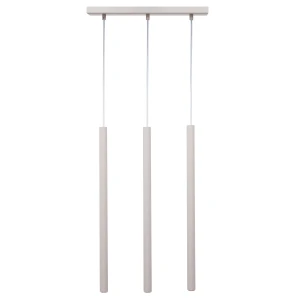 Lampa wisząca Sopel 3 prosty szary beż 3xG9 – Sigma