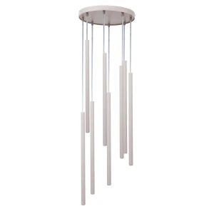 Lampa wisząca Sopel 8 koło szary beż 8xG9 – Sigma