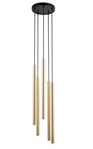 Lampa wisząca Sopel Lux 5 koło czarno-złoty 5xG9 – Sigma