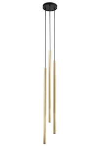 Lampa wisząca Sopel Lux 3 koło długi czarno-złoty 3xG9 – Sigma