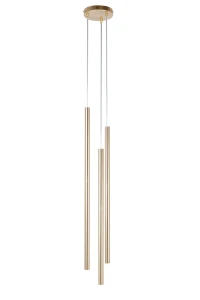 Lampa wisząca Sopel Premium 3 koło długi złoty szczotkowany 3xG9 – Sigma