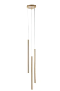 Lampa wisząca Sopel Premium 3 koło złoty szczotkowany 3xG9 – Sigma