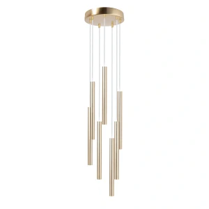 Lampa wisząca Sopel Premium 7 koło złoty szczotkowany 7xG9 – Sigma