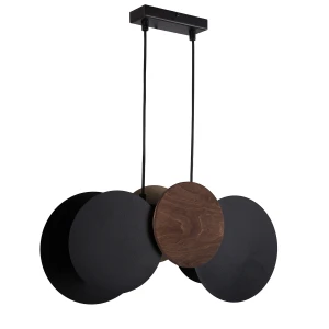 Lampa wisząca Tola 2 czarny z brązem 2xE27 – Sigma