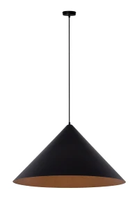 Lampa wisząca Vesuvio M czarno-miedziany 1xE27 – Sigma
