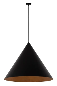 Lampa wisząca Vesuvio L czarno-miedziany 1xE27 – Sigma