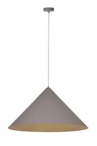 Lampa wisząca Vesuvio M taupe ze złotem 1xE27 – Sigma