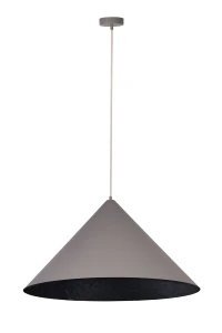 Lampa wisząca Vesuvio M taupe z czernią 1xE27 – Sigma