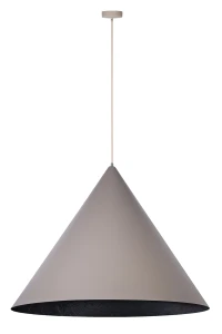 Lampa wisząca Vesuvio L taupe z czernią 1xE27 – Sigma