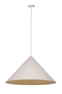Lampa wisząca Vesuvio M beżowo-złoty 1xE27 – Sigma