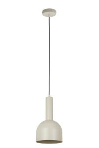 Lampa wisząca Vitrum dzwonek szary beż 1xE27 – Sigma