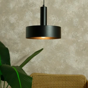 Lampa wisząca Vitrum koło czarny 1xE27 – Sigma