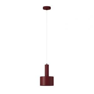 Lampa wisząca Vitrum walec bordowy 1xE27 – Sigma