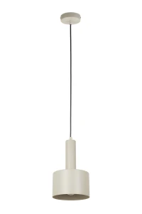 Lampa wisząca Vitrum walec szary beż 1xE27 – Sigma
