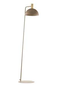 Lampa podłogowa Vitrum Gold kopuła M ciepły beż ze szczotkowanym złotem 1xE27 – Sigma
