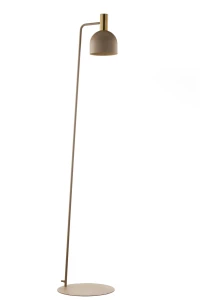 Lampa podłogowa Vitrum Gold dzwonek ciepły beż ze szczotkowanym złotem 1xE27 – Sigma