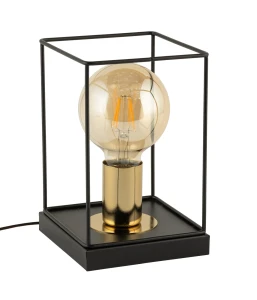 Lampka stołowa Vox czarno-złoty 1xE27 – Sigma
